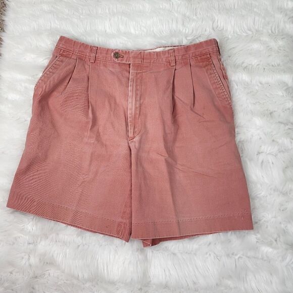 Berle Mens Pleated Front Shorts Dusty Rose Size 36 - Picture 1 of 4